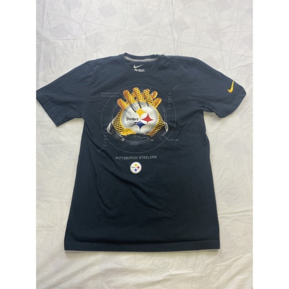 Pittsburgh‎ Steelers Nike Shirt Mens Small Black Tee NFL Football Swoosh